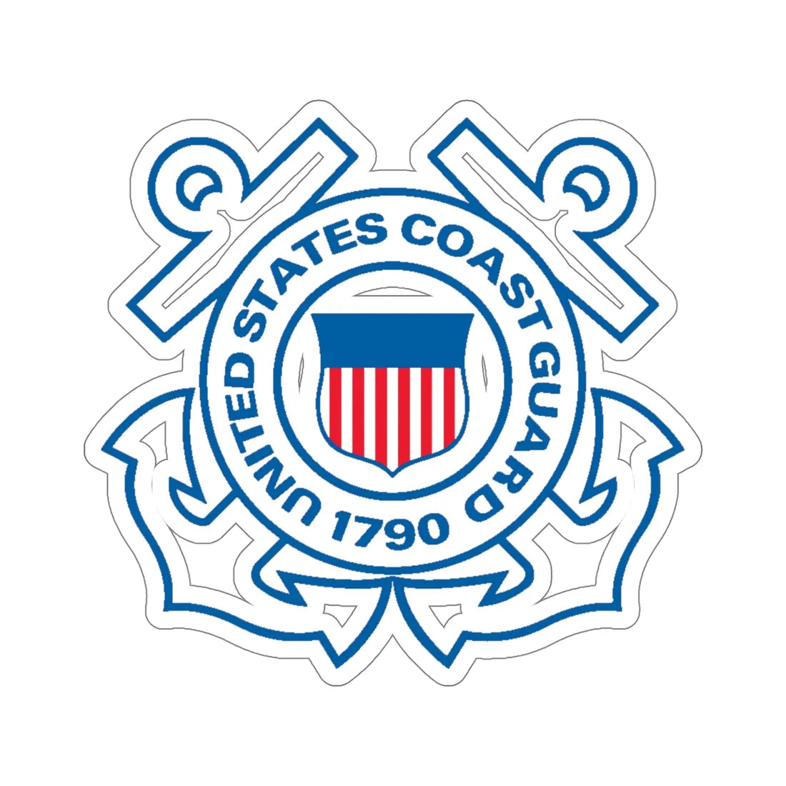 USCG Official Emblem (U.S. Coast Guard) STICKER Vinyl Die-Cut Decal 6 Inch - The Sticker Space