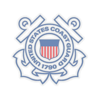 USCG Official Emblem (U.S. Coast Guard) STICKER Vinyl Kiss-Cut Decal 2 Inch Transparent - The Sticker Space