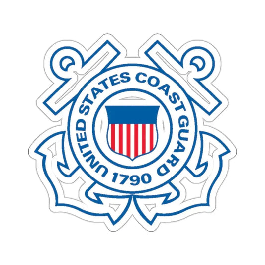 USCG Official Emblem (U.S. Coast Guard) STICKER Vinyl Kiss-Cut Decal 2 Inch White - The Sticker Space