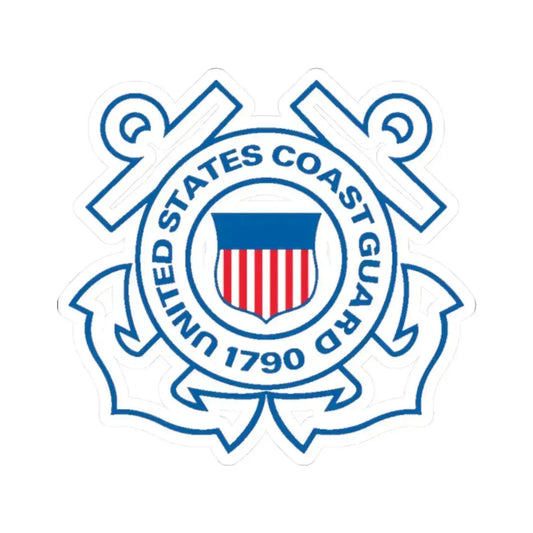 USCG Official Emblem (U.S. Coast Guard) STICKER Vinyl Kiss-Cut Decal 2 Inch White - The Sticker Space