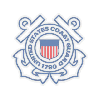 USCG Official Emblem (U.S. Coast Guard) STICKER Vinyl Kiss-Cut Decal 3 Inch Transparent - The Sticker Space