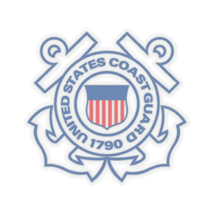 USCG Official Emblem (U.S. Coast Guard) STICKER Vinyl Kiss-Cut Decal 3 Inch Transparent - The Sticker Space