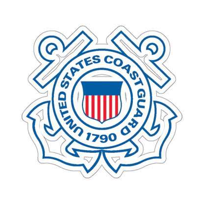 USCG Official Emblem (U.S. Coast Guard) STICKER Vinyl Kiss-Cut Decal 3 Inch White - The Sticker Space