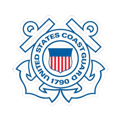 USCG Official Emblem (U.S. Coast Guard) STICKER Vinyl Kiss-Cut Decal 3 Inch White - The Sticker Space