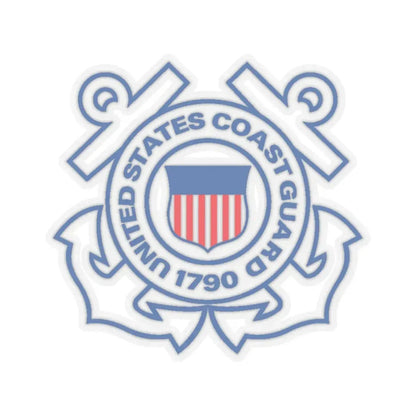 USCG Official Emblem (U.S. Coast Guard) STICKER Vinyl Kiss-Cut Decal 4 Inch Transparent - The Sticker Space