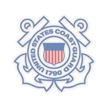 USCG Official Emblem (U.S. Coast Guard) STICKER Vinyl Kiss-Cut Decal 4 Inch Transparent - The Sticker Space