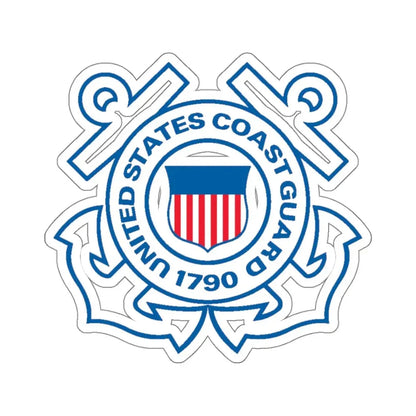 USCG Official Emblem (U.S. Coast Guard) STICKER Vinyl Kiss-Cut Decal 4 Inch White - The Sticker Space