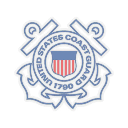 USCG Official Emblem (U.S. Coast Guard) STICKER Vinyl Kiss-Cut Decal 6 Inch Transparent - The Sticker Space