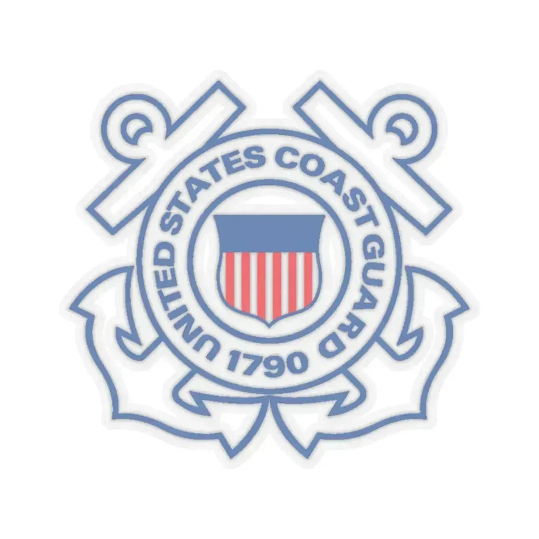 USCG Official Emblem (U.S. Coast Guard) STICKER Vinyl Kiss-Cut Decal 6 Inch Transparent - The Sticker Space