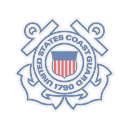 USCG Official Emblem (U.S. Coast Guard) STICKER Vinyl Kiss-Cut Decal 6 Inch Transparent - The Sticker Space