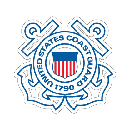 USCG Official Emblem (U.S. Coast Guard) STICKER Vinyl Kiss-Cut Decal 6 Inch White - The Sticker Space