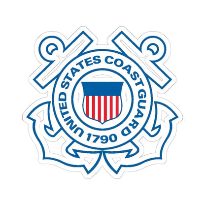 USCG Official Emblem (U.S. Coast Guard) STICKER Vinyl Kiss-Cut Decal 6 Inch White - The Sticker Space