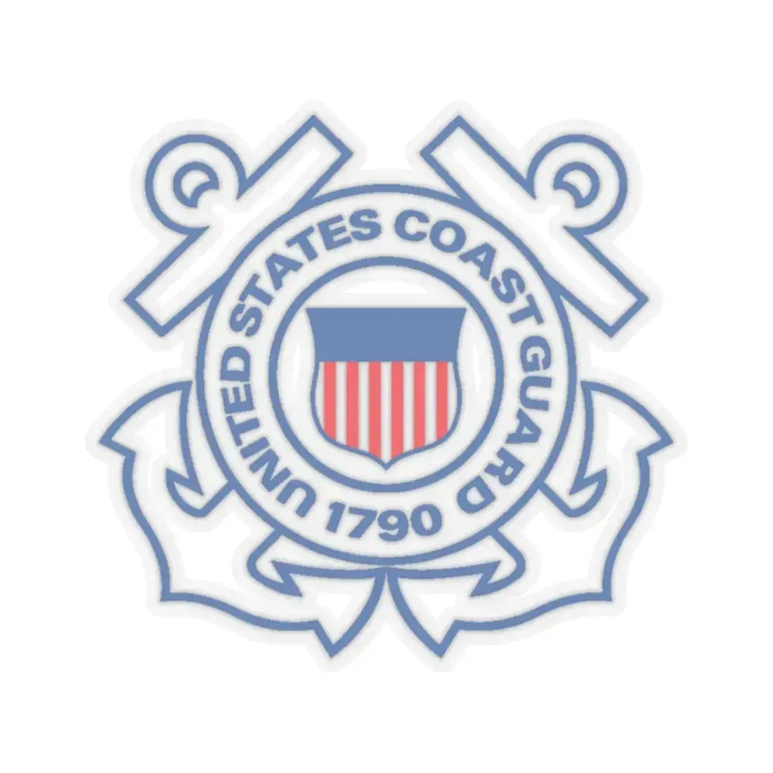 USCG Official Emblem (U.S. Coast Guard) STICKER Vinyl Kiss-Cut Decal - The Sticker Space