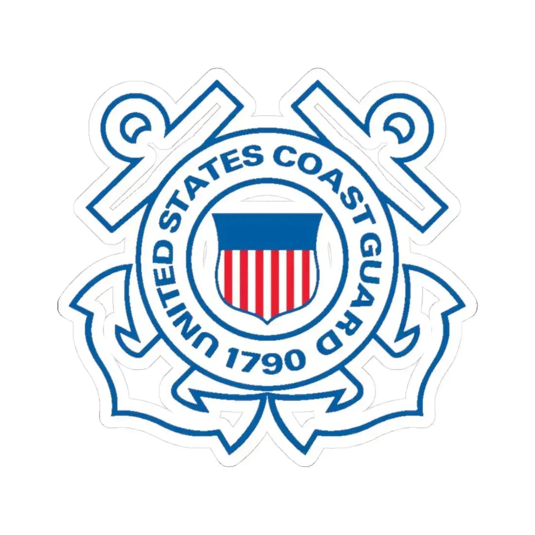 USCG Official Emblem (U.S. Coast Guard) STICKER Vinyl Kiss-Cut Decal - The Sticker Space
