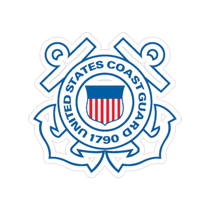 USCG Official Emblem (U.S. Coast Guard) Transparent STICKER Die-Cut Vinyl Decal 2 Inch - The Sticker Space