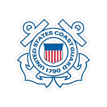 USCG Official Emblem (U.S. Coast Guard) Transparent STICKER Die-Cut Vinyl Decal 3 Inch - The Sticker Space