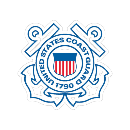 USCG Official Emblem (U.S. Coast Guard) Transparent STICKER Die-Cut Vinyl Decal 5 Inch - The Sticker Space
