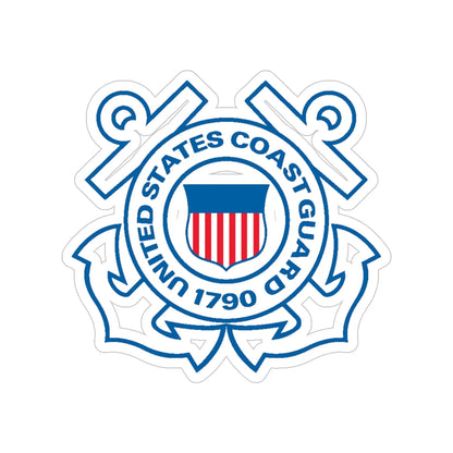 USCG Official Emblem (U.S. Coast Guard) Transparent STICKER Die-Cut Vinyl Decal 6 Inch - The Sticker Space