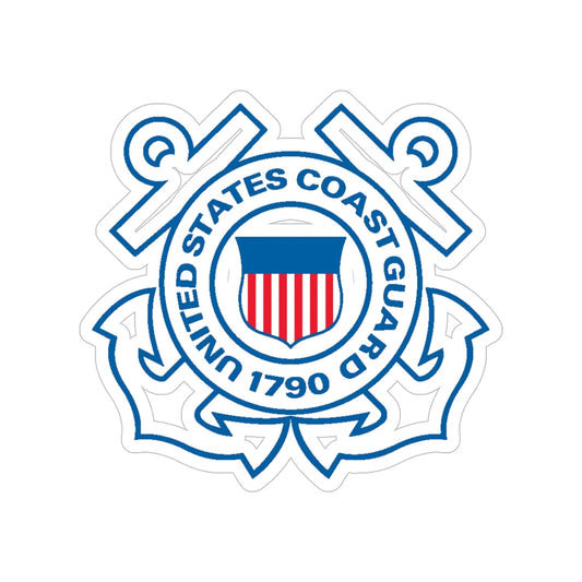 USCG Official Emblem (U.S. Coast Guard) Transparent STICKER Die-Cut Vinyl Decal 6 Inch - The Sticker Space