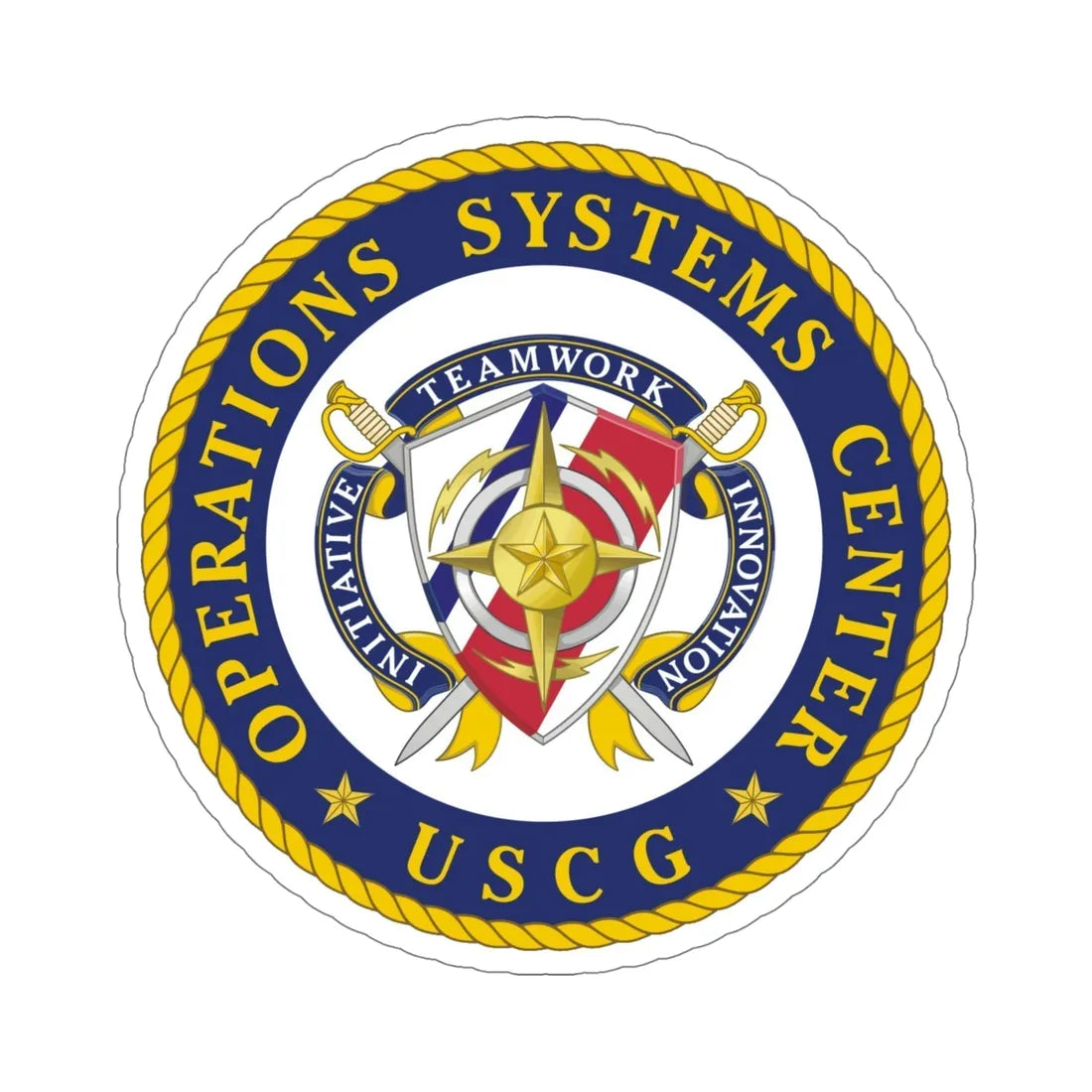 USCG Operations Systems Center (U.S. Coast Guard) STICKER Vinyl Die-Cut Decal 5 Inch - The Sticker Space