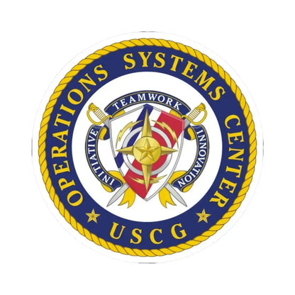 USCG Operations Systems Center (U.S. Coast Guard) STICKER Vinyl Kiss-Cut Decal 2 Inch White - The Sticker Space