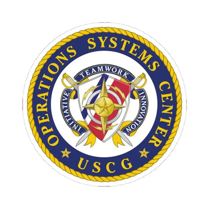 USCG Operations Systems Center (U.S. Coast Guard) STICKER Vinyl Kiss-Cut Decal 4 Inch White - The Sticker Space
