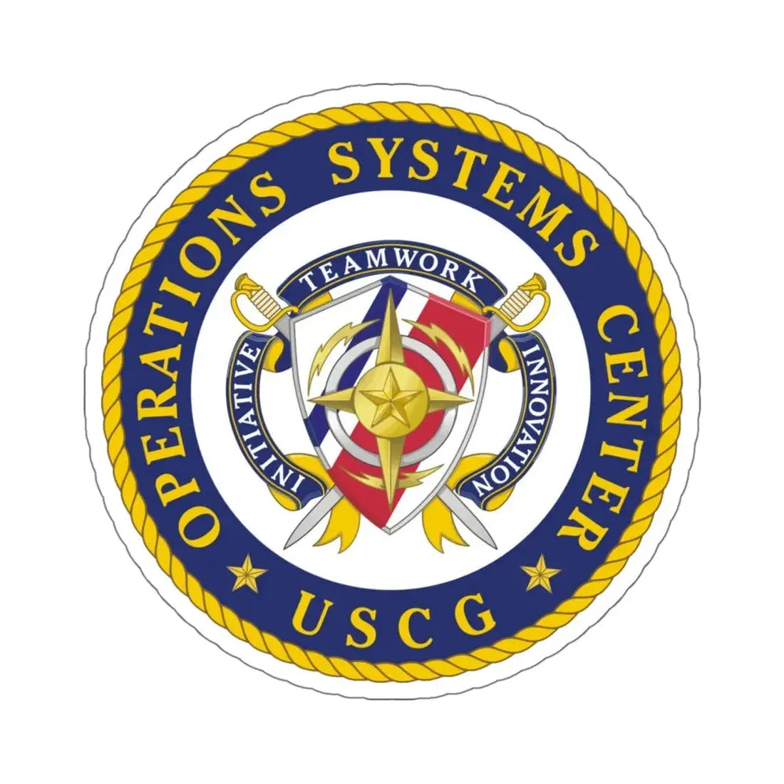 USCG Operations Systems Center (U.S. Coast Guard) STICKER Vinyl Kiss-Cut Decal 6 Inch White - The Sticker Space