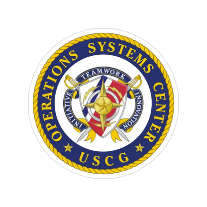 USCG Operations Systems Center (U.S. Coast Guard) Transparent STICKER Die-Cut Vinyl Decal 3 Inch - The Sticker Space
