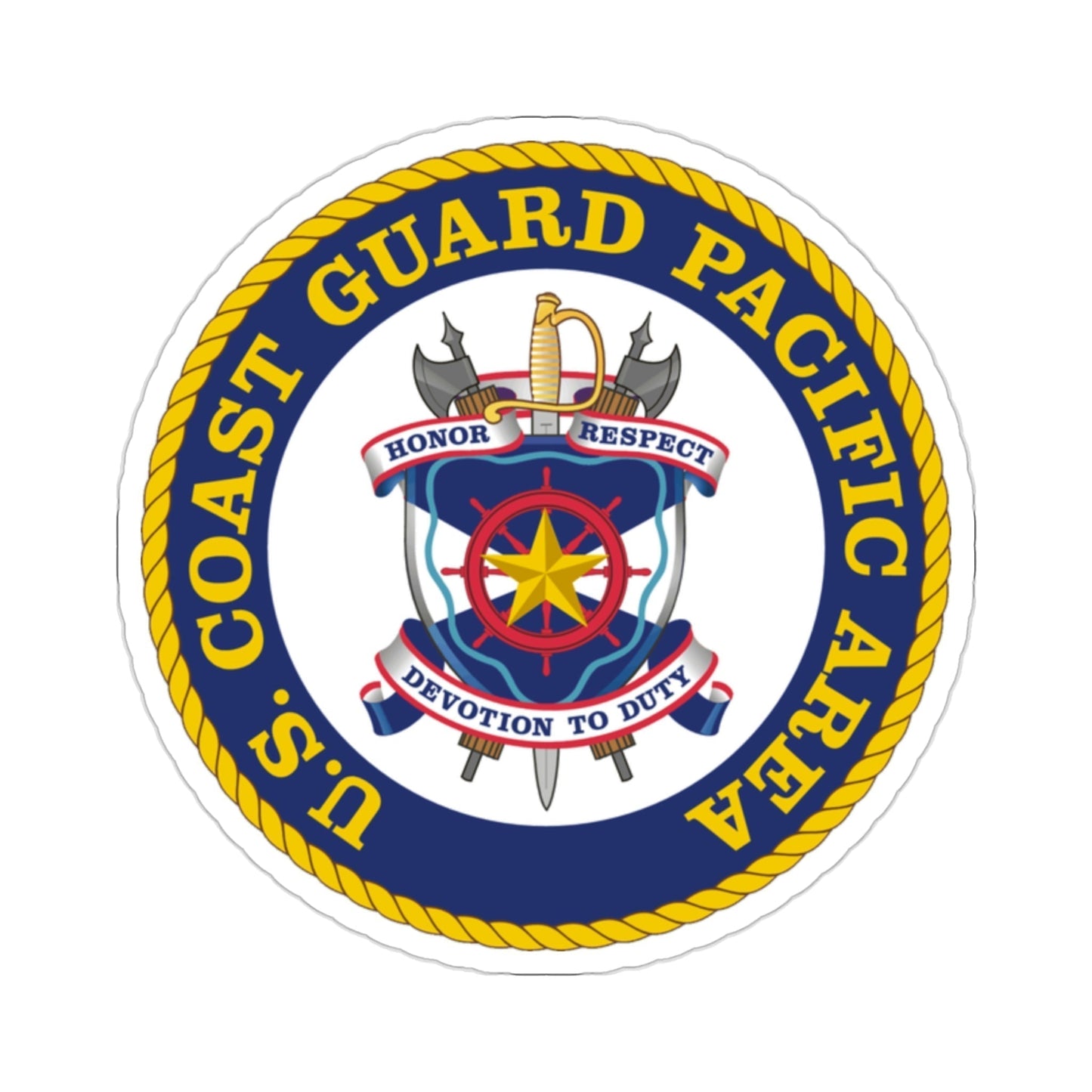 USCG Pacific Area (U.S. Coast Guard) STICKER Vinyl Die-Cut Decal-2 Inch-The Sticker Space