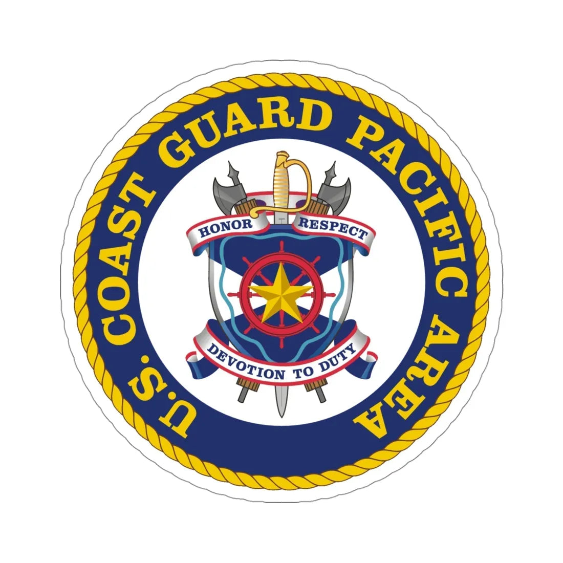USCG Pacific Area (U.S. Coast Guard) STICKER Vinyl Die-Cut Decal 4 Inch - The Sticker Space