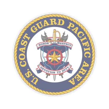 USCG Pacific Area (U.S. Coast Guard) STICKER Vinyl Kiss-Cut Decal 2 Inch Transparent - The Sticker Space