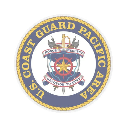 USCG Pacific Area (U.S. Coast Guard) STICKER Vinyl Kiss-Cut Decal 3 Inch Transparent - The Sticker Space