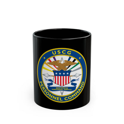 USCG Personnel Command (U.S. Coast Guard) Black Coffee Mug-11oz-The Sticker Space