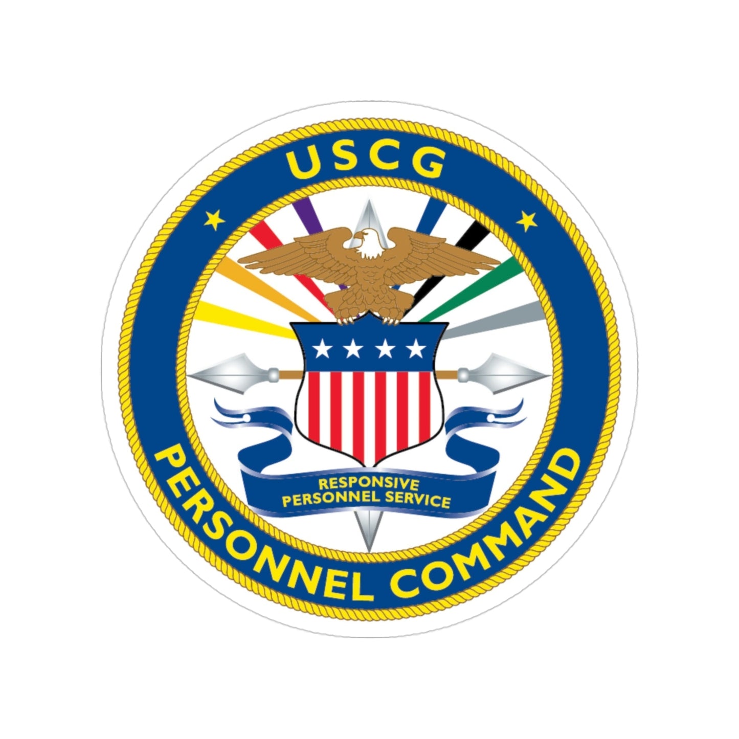 USCG Personnel Command (U.S. Coast Guard) Transparent STICKER Die-Cut Vinyl Decal-3 Inch-The Sticker Space