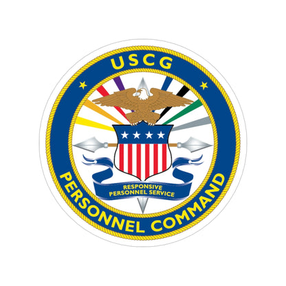 USCG Personnel Command (U.S. Coast Guard) Transparent STICKER Die-Cut Vinyl Decal-5 Inch-The Sticker Space