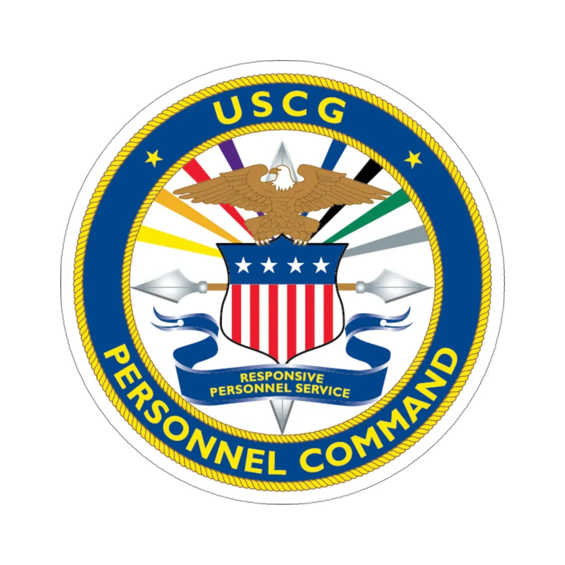 USCG Personnel Command (U.S. Coast Guard) STICKER Vinyl Die-Cut Decal 3 Inch - The Sticker Space