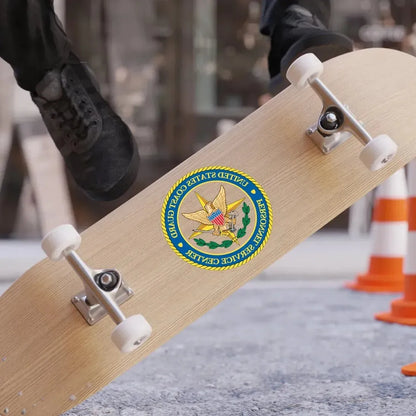 USCG Personnel Service Center (U.S. Coast Guard) REVERSE PRINT Transparent Die-Cut STICKER - The Sticker Space