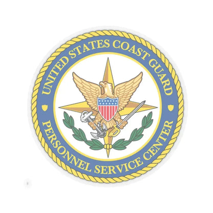 USCG Personnel Service Center (U.S. Coast Guard) STICKER Vinyl Kiss-Cut Decal 2 Inch Transparent - The Sticker Space