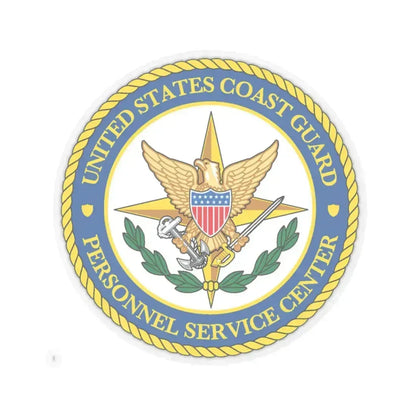 USCG Personnel Service Center (U.S. Coast Guard) STICKER Vinyl Kiss-Cut Decal 3 Inch Transparent - The Sticker Space