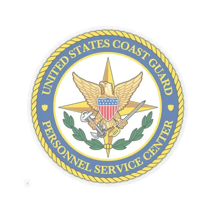 USCG Personnel Service Center (U.S. Coast Guard) STICKER Vinyl Kiss-Cut Decal 4 Inch Transparent - The Sticker Space