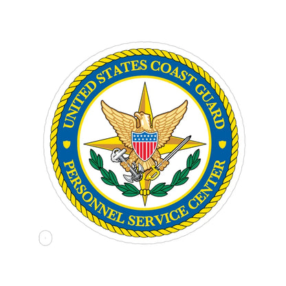 USCG Personnel Service Center (U.S. Coast Guard) Transparent STICKER Die-Cut Vinyl Decal 4 Inch - The Sticker Space