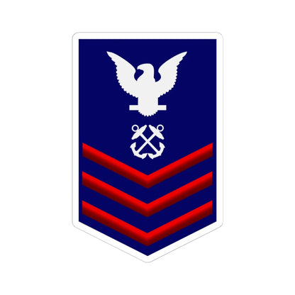 USCG PO1 (United States) (Military Rank) STICKER Vinyl Kiss-Cut Decal 6 Inch White - The Sticker Space
