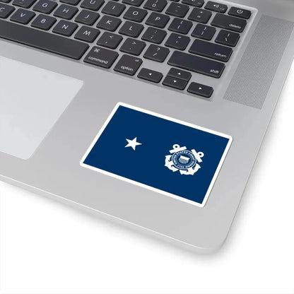 USCG Rear Admiral Flag Lower Half (United States) STICKER Vinyl Kiss-Cut Decal - The Sticker Space