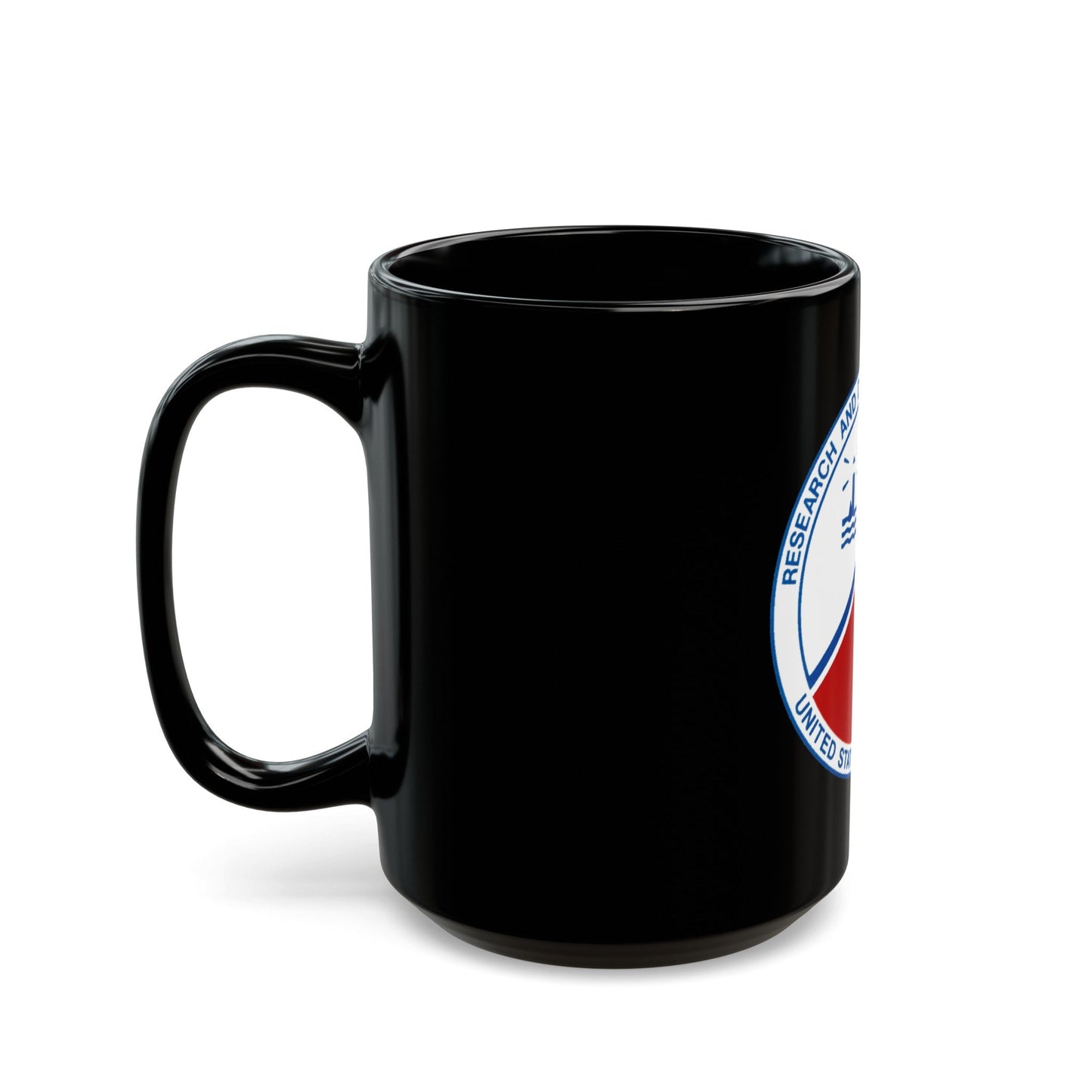 USCG Research And Development Center (U.S. Coast Guard) Black Coffee Mug-The Sticker Space