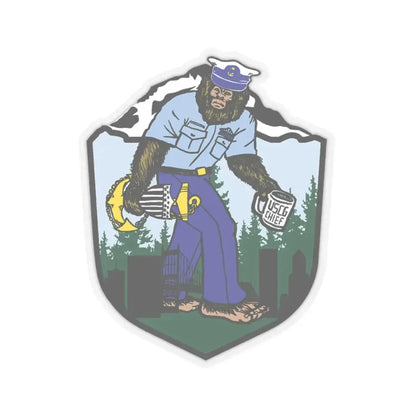 USCG Sailor Squatch (U.S. Coast Guard) STICKER Vinyl Kiss-Cut Decal 4 Inch Transparent - The Sticker Space