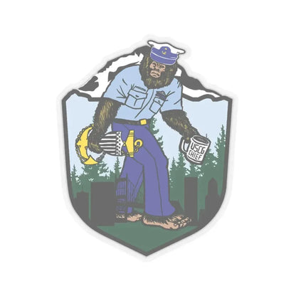 USCG Sailor Squatch (U.S. Coast Guard) STICKER Vinyl Kiss-Cut Decal 6 Inch Transparent - The Sticker Space