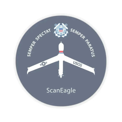 USCG Scan Eagle (U.S. Coast Guard) STICKER Vinyl Kiss-Cut Decal 3 Inch Transparent - The Sticker Space