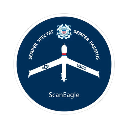 USCG Scan Eagle (U.S. Coast Guard) STICKER Vinyl Kiss-Cut Decal 4 Inch White - The Sticker Space