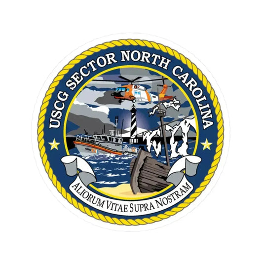USCG Secctor North Carolina (U.S. Coast Guard) STICKER Vinyl Kiss-Cut Decal 2 Inch White - The Sticker Space
