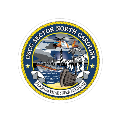 USCG Secctor North Carolina (U.S. Coast Guard) Transparent STICKER Die-Cut Vinyl Decal 3 Inch - The Sticker Space